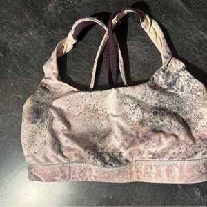 Lululemon Athletica Pink Patterned Sports Bra